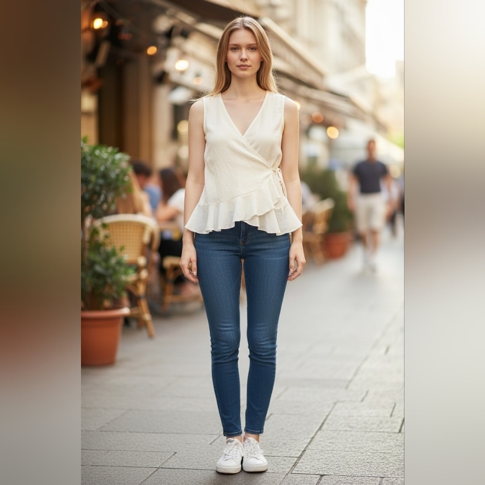 Koton White Sleeveless Top